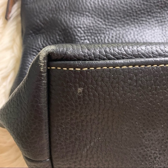 Dooney & Bourke pebble Leather Black Braided Tassel Designer Purse handbook - Picture 8 of 10